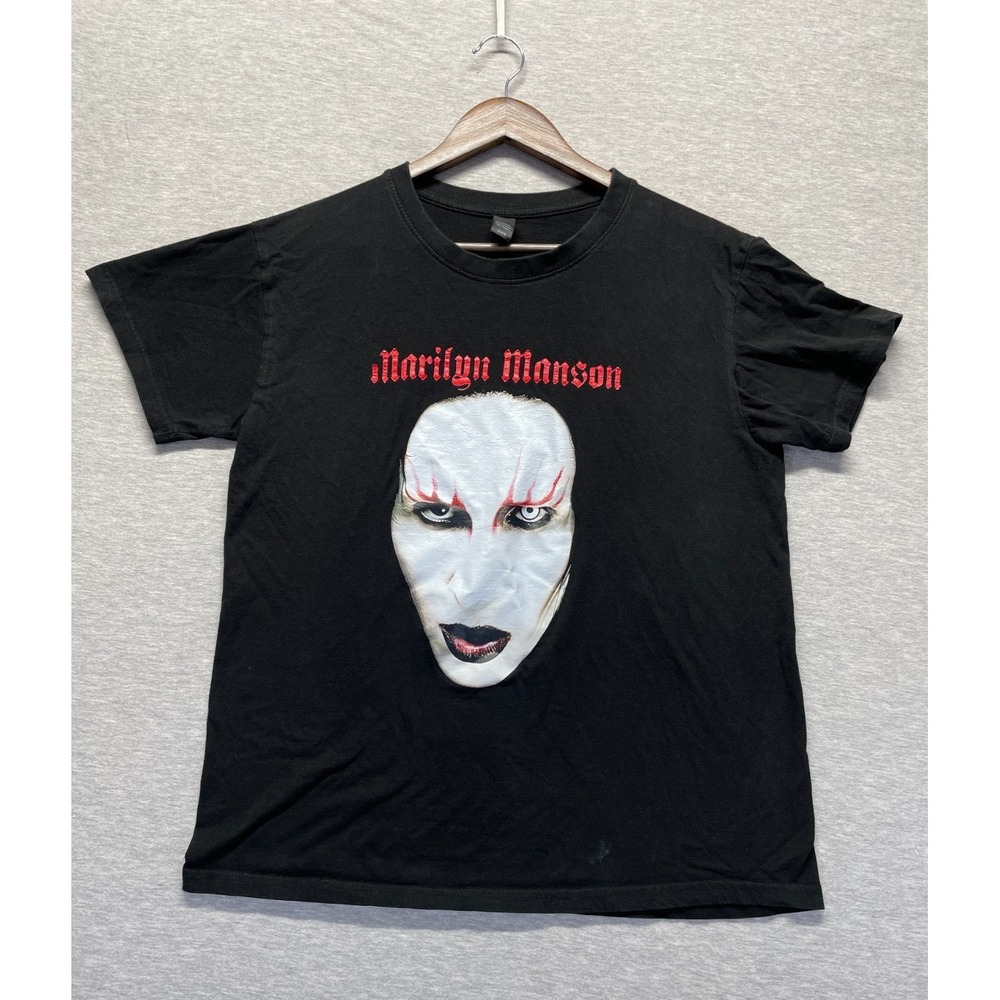 Marilyn Manson Antichrist Superstar T Shirt Womens M Black Graphic Crew Neck